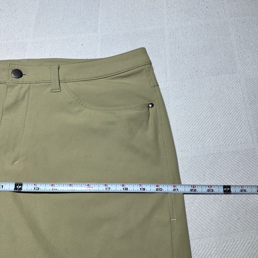 Lululemon ABC Classic Pant Mens 34x34 Warpstreme Khaki Sand Straight Leg Stretch - Picture 12 of 16
